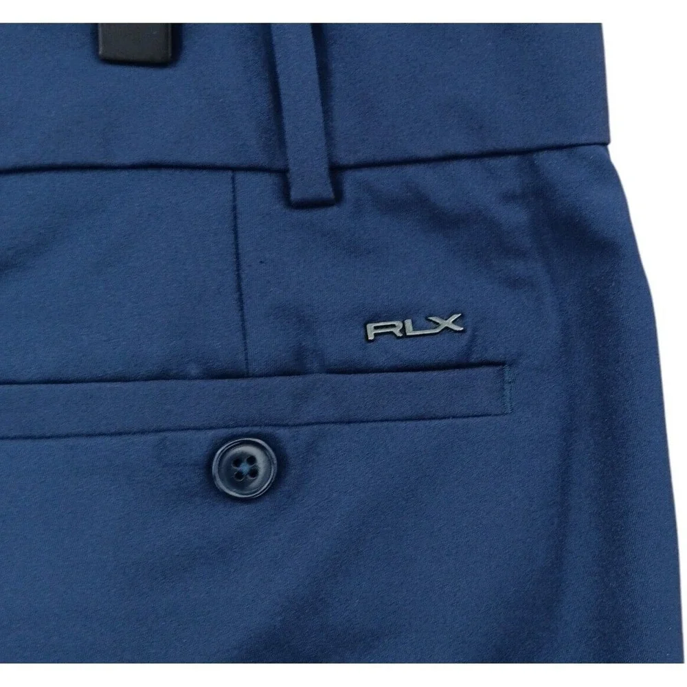 RLX Ralph Lauren Shorts Mens 36 Blue Golf Performance Flat Front Classic Sport